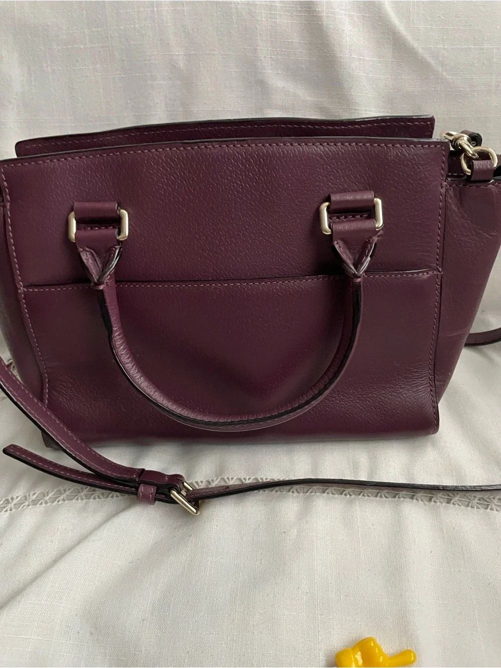kate spade Plum Leather Satchel-Crossbody  Couple Minor Scratches Otherwise EUC